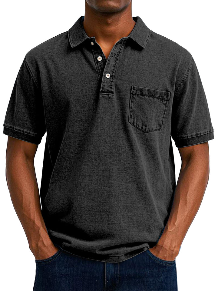 Nathaniel | Men's Polo with Vintage Design