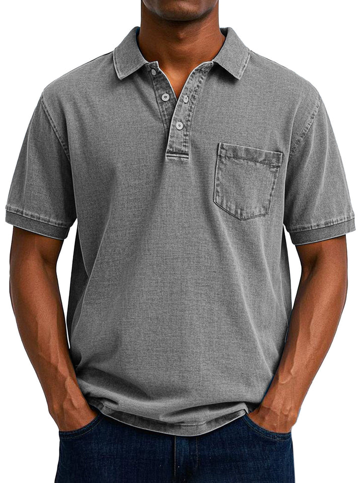 Nathaniel | Men's Polo with Vintage Design
