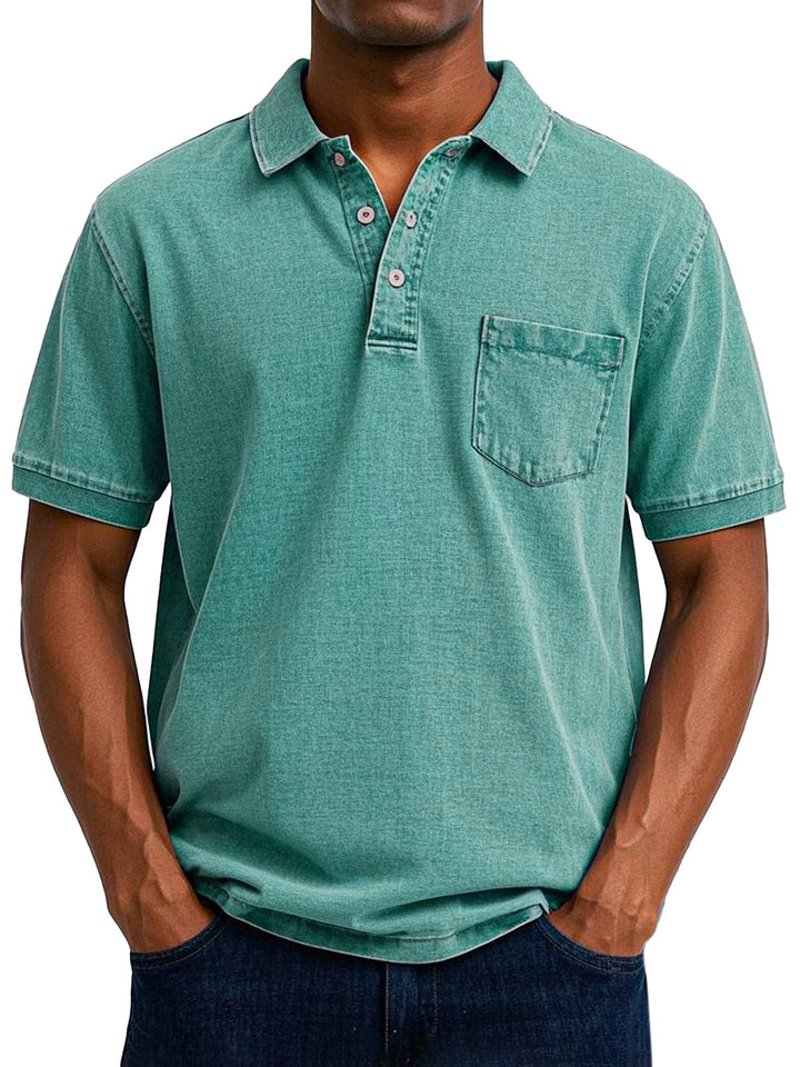 Nathaniel | Men's Polo with Vintage Design