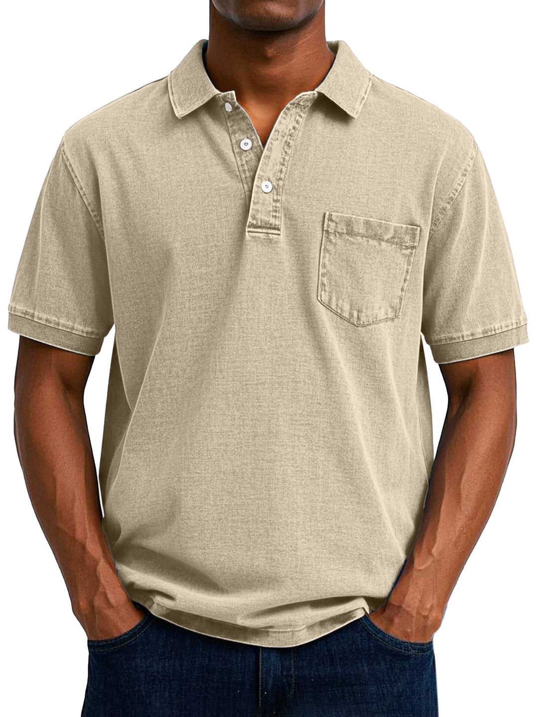 Nathaniel | Men's Polo with Vintage Design