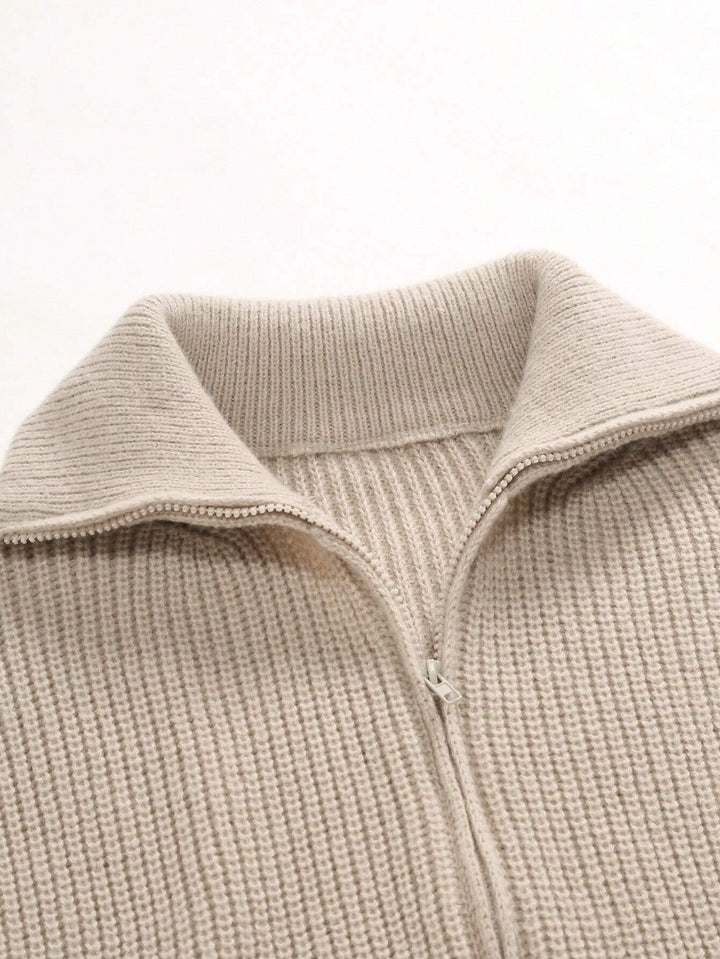Donald | Zip-Up Cardigan with Fine Knit Fabric