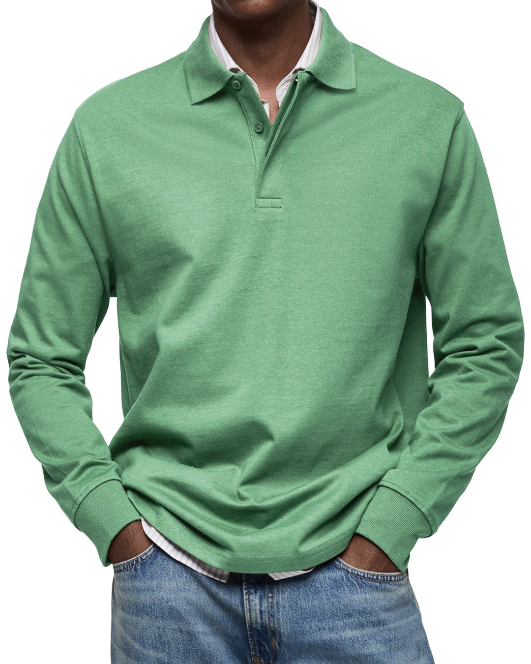 Caleb | Long Sleeve Polo Shirt with Casual Fit