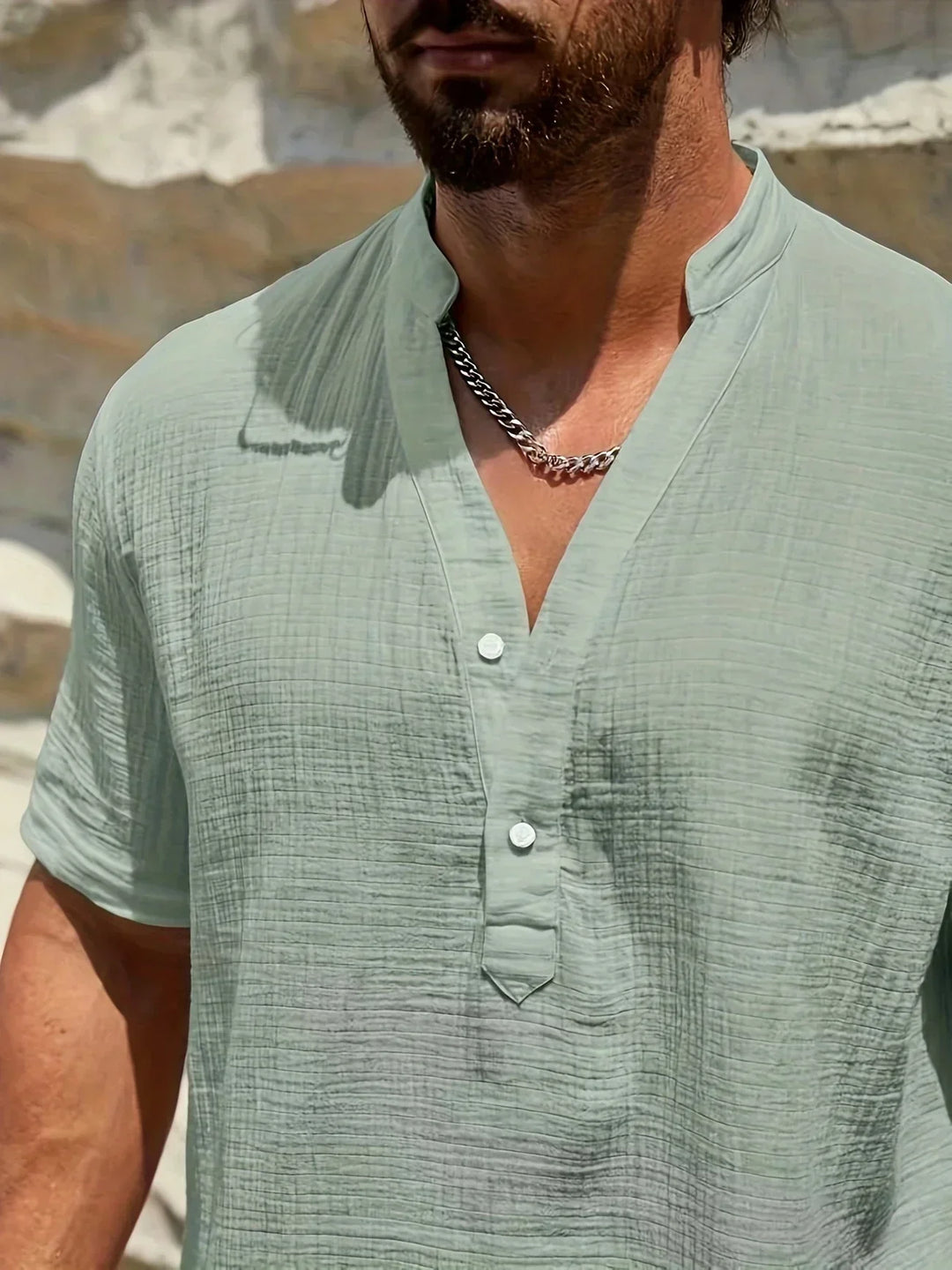 Christian | Summer Shirt with High Collar