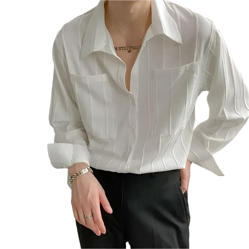 Elijah | Ribbed Shirt with ST Tropez Design