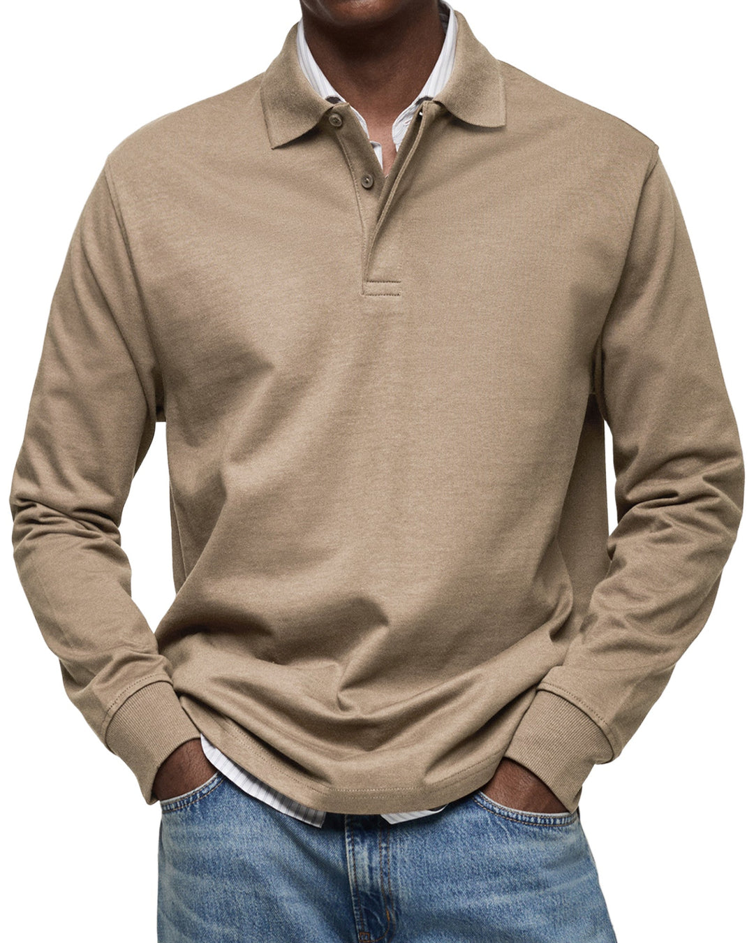 Caleb | Long Sleeve Polo Shirt with Casual Fit