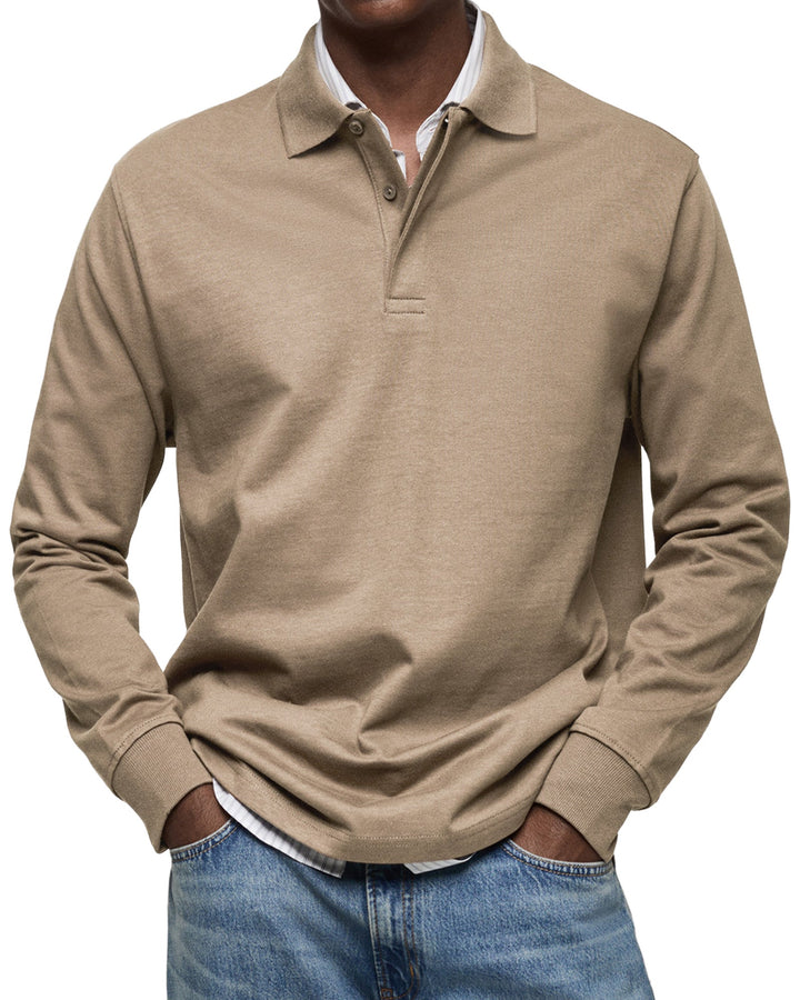 Caleb | Long Sleeve Polo Shirt with Casual Fit