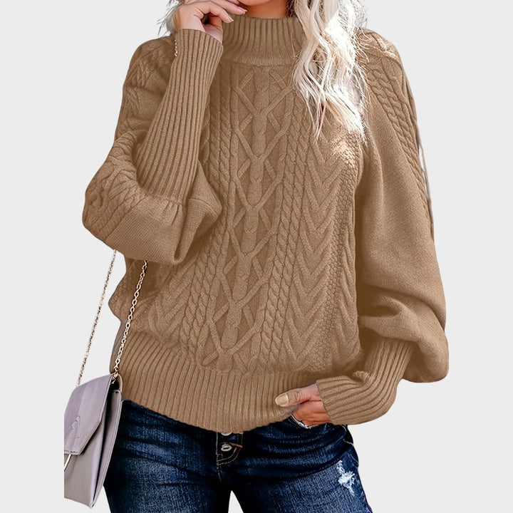 Lory | Long Sleeve Sweater with Knitted Design