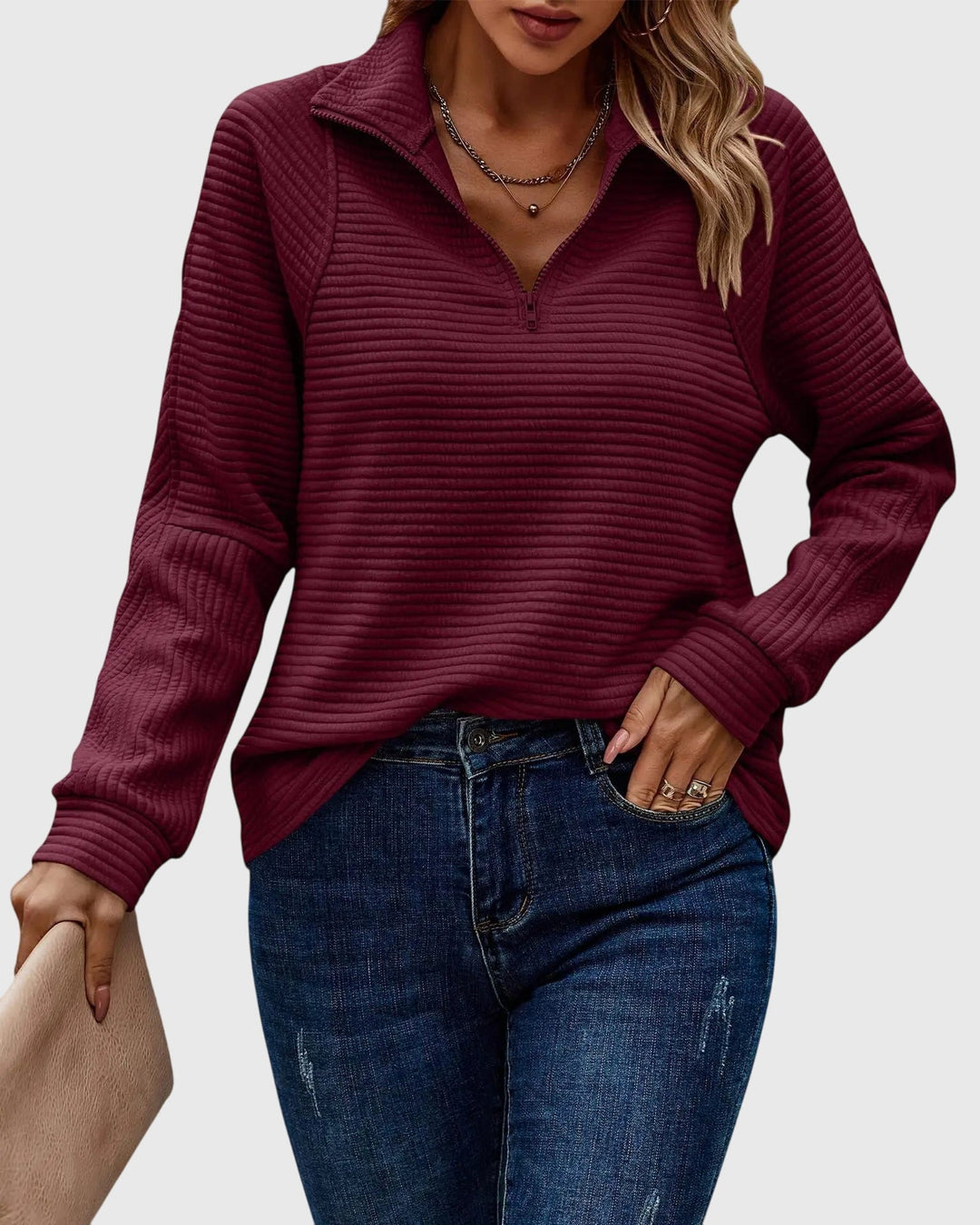 Molly | Half-Zip Sweater with Elegant Design
