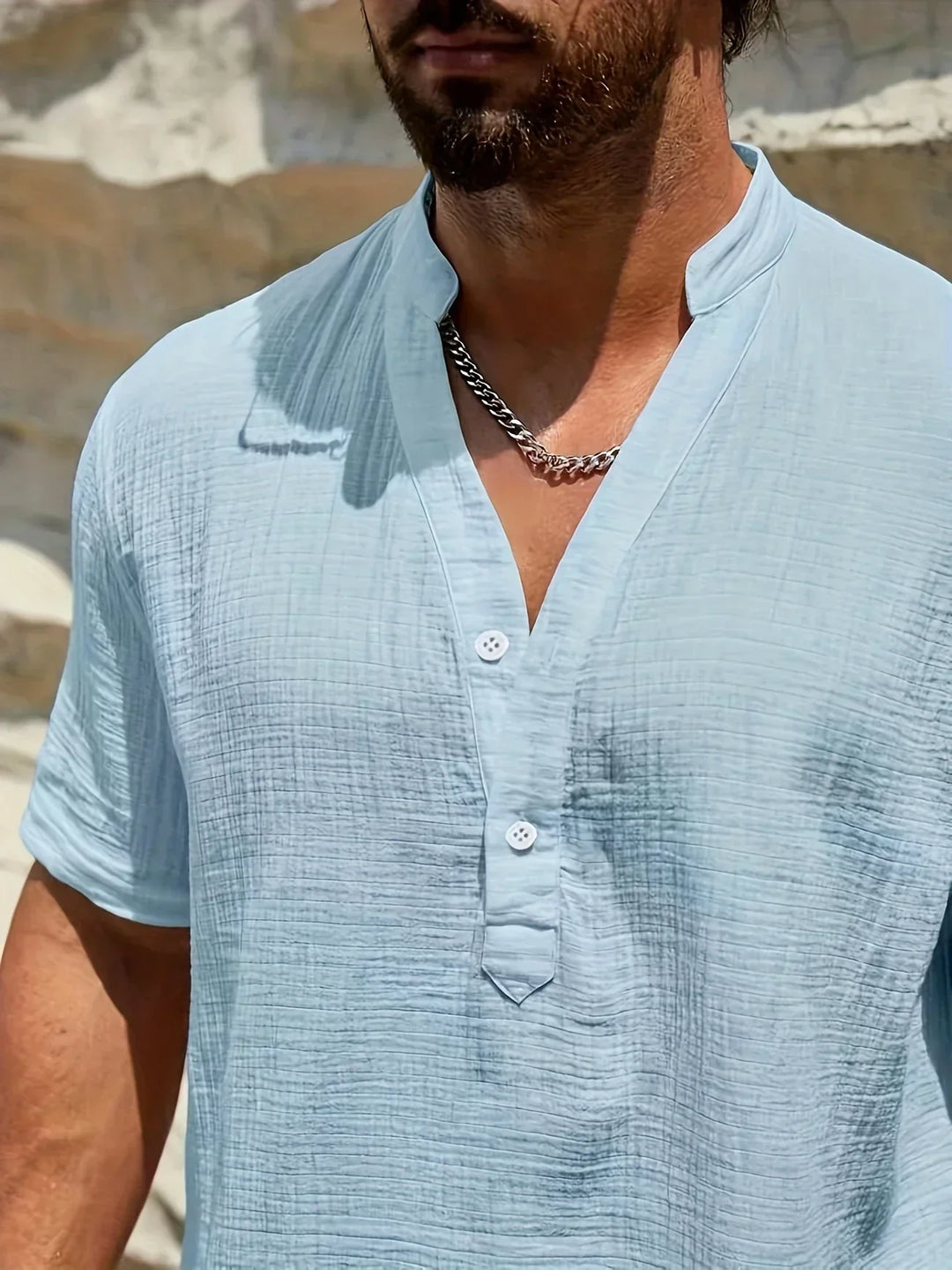 Christian | Summer Shirt with High Collar