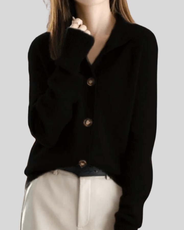 Claire | Cashmere Cardigan with Retro Design