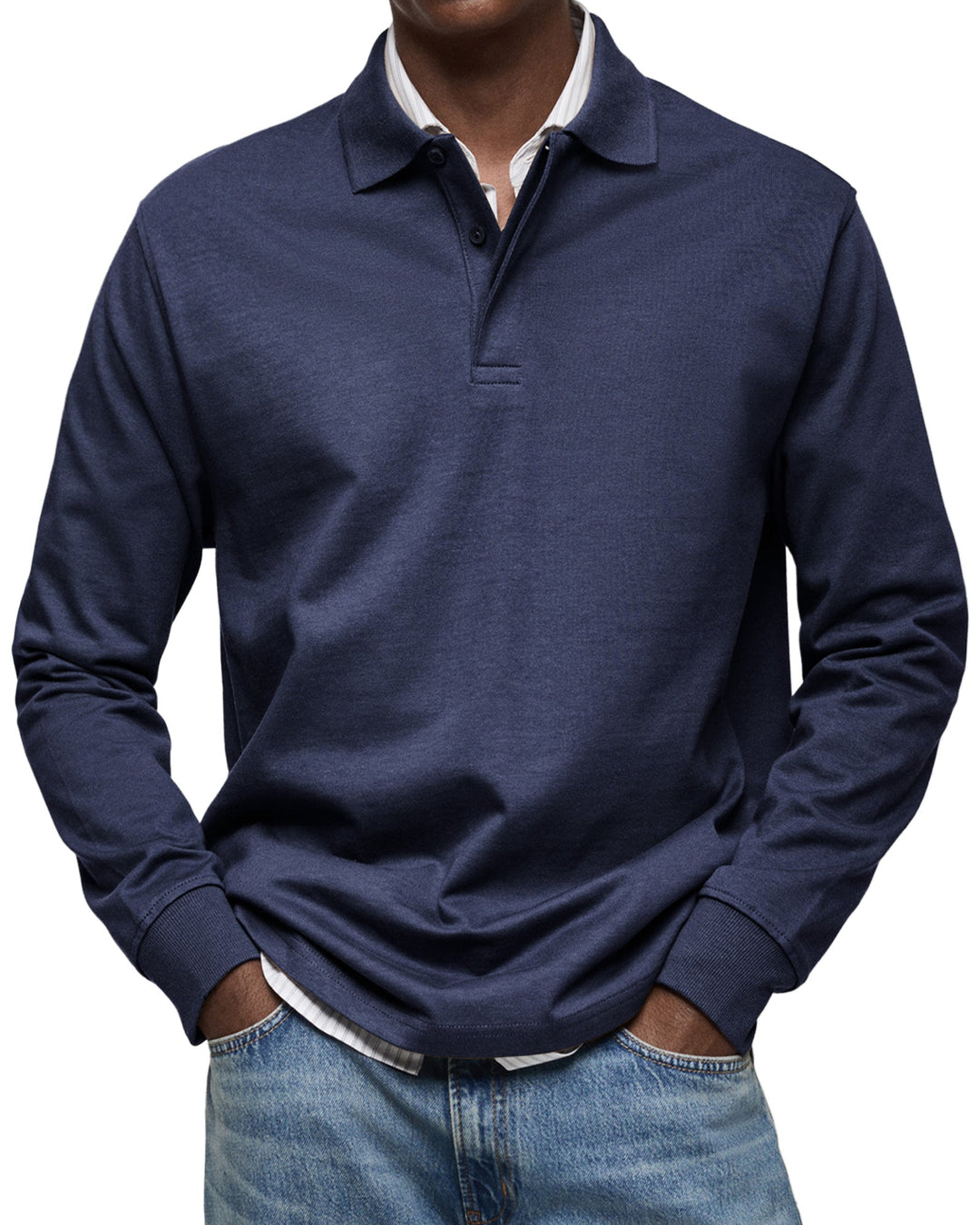 Caleb | Long Sleeve Polo Shirt with Casual Fit