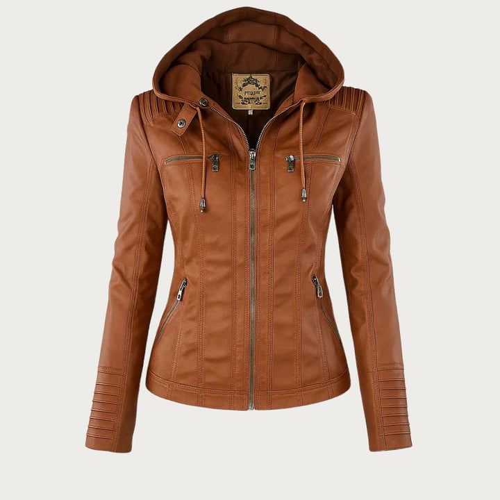 Monika | Leather Jacket with Timeless Design