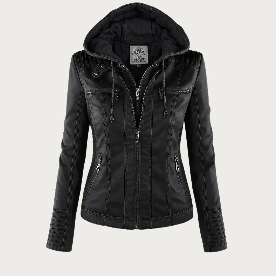 Monika | Leather Jacket with Timeless Design