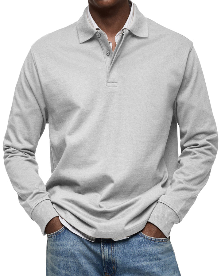 Caleb | Long Sleeve Polo Shirt with Casual Fit