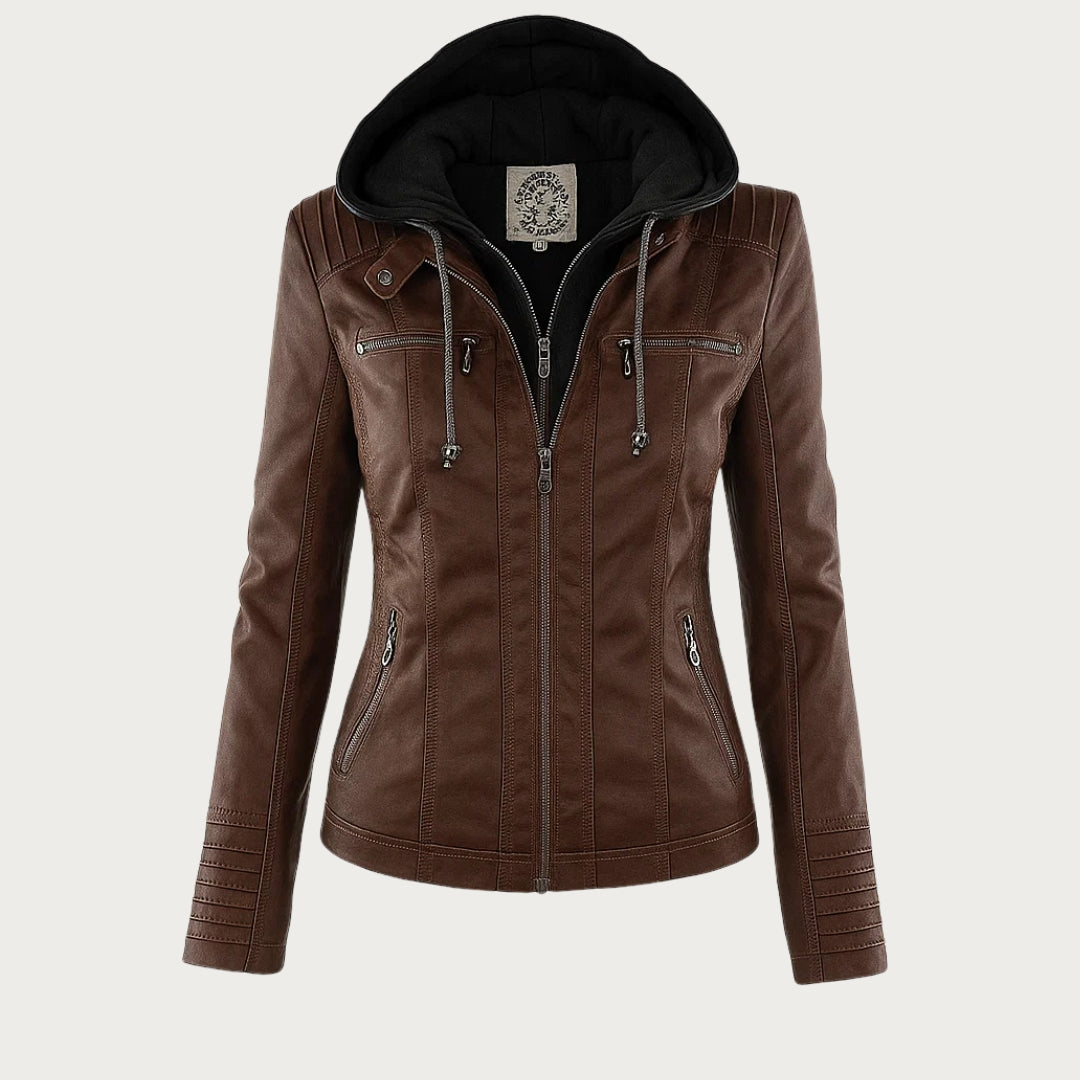 Monika | Leather Jacket with Timeless Design