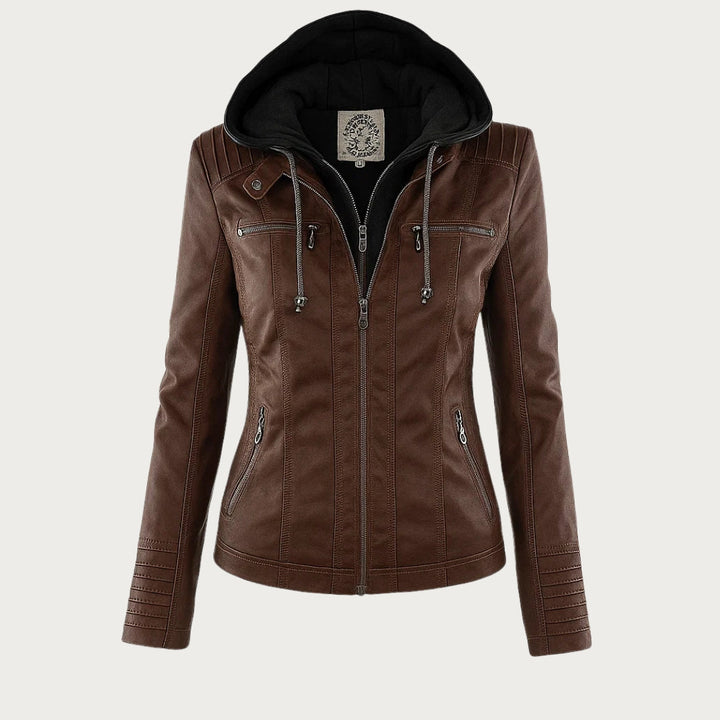 Monika | Leather Jacket with Timeless Design