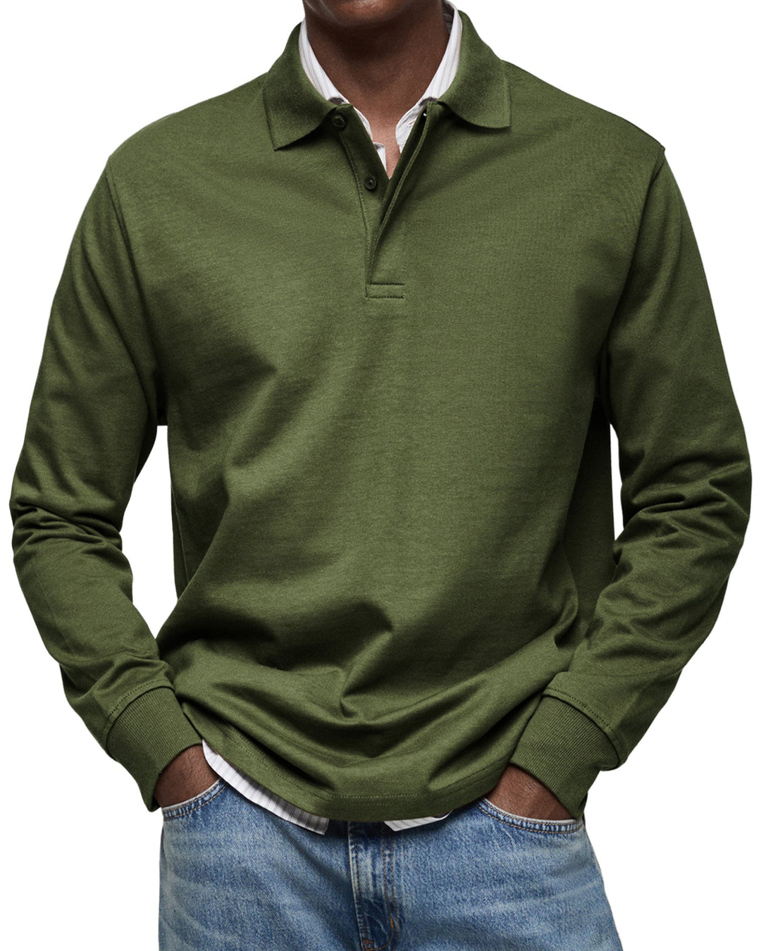 Caleb | Long Sleeve Polo Shirt with Casual Fit