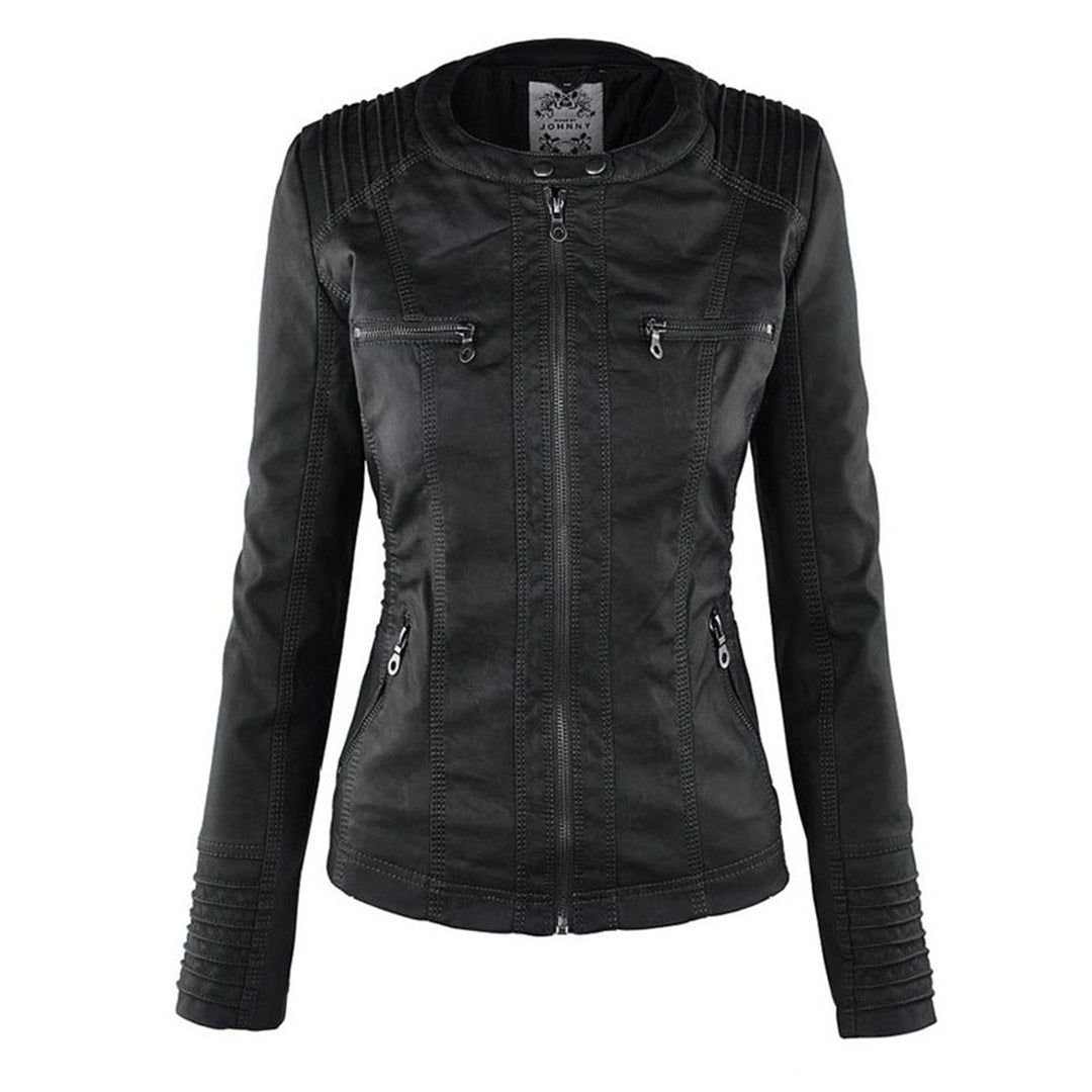 Monika | Leather Jacket with Timeless Design