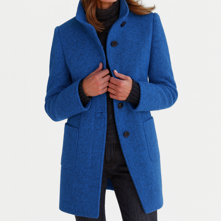 Lidia | Jacket with High Collar in Wool Blend
