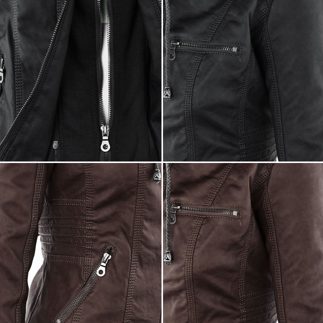 Monika | Leather Jacket with Timeless Design