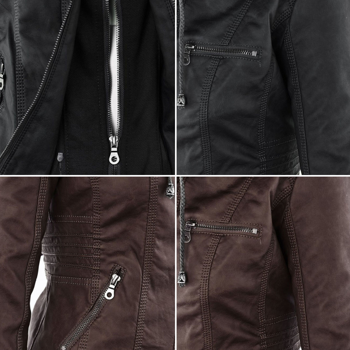 Monika | Leather Jacket with Timeless Design