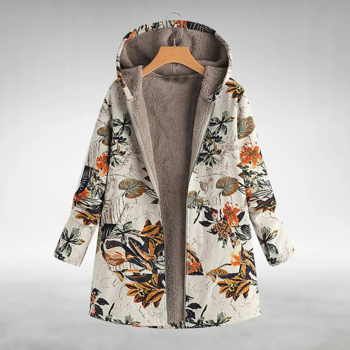 Fleural | Fleece Jacket with Floral Pattern