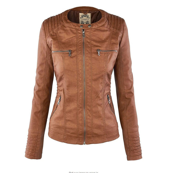 Monika | Leather Jacket with Timeless Design