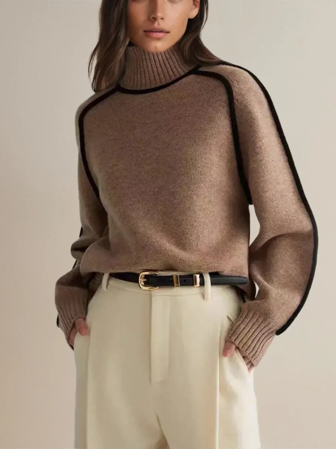 Donna | Turtleneck Sweater with Refined Design
