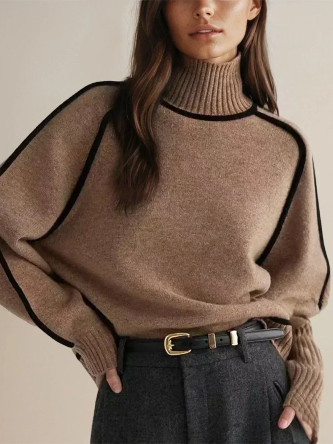 Donna | Turtleneck Sweater with Refined Design