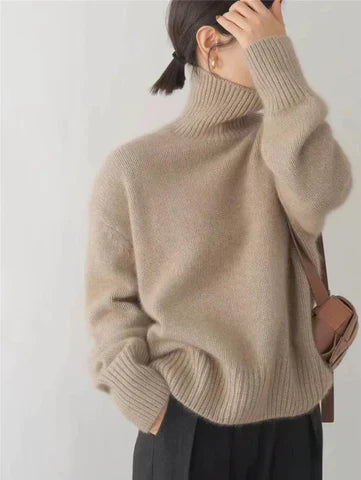 Amaya | Cashmere Turtleneck Sweater with Luxe Finish