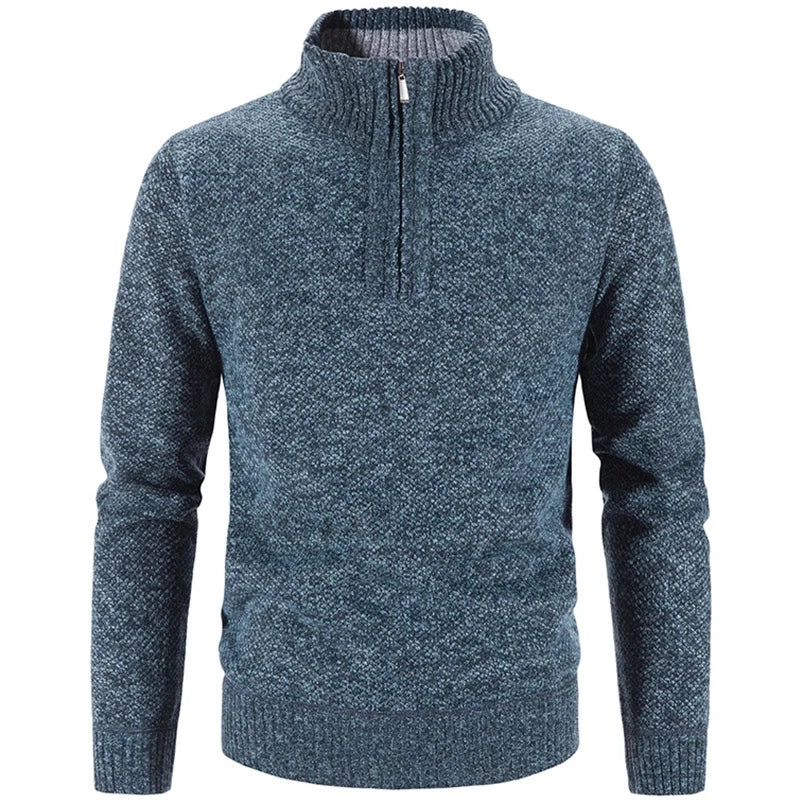Steven | Half-Zip Sweater with Fine Knit Fabric