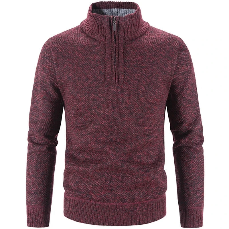 Steven | Half-Zip Sweater with Fine Knit Fabric