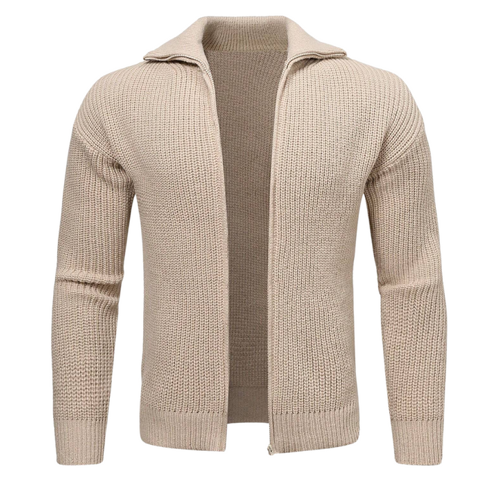 Donald | Zip-Up Cardigan with Fine Knit Fabric