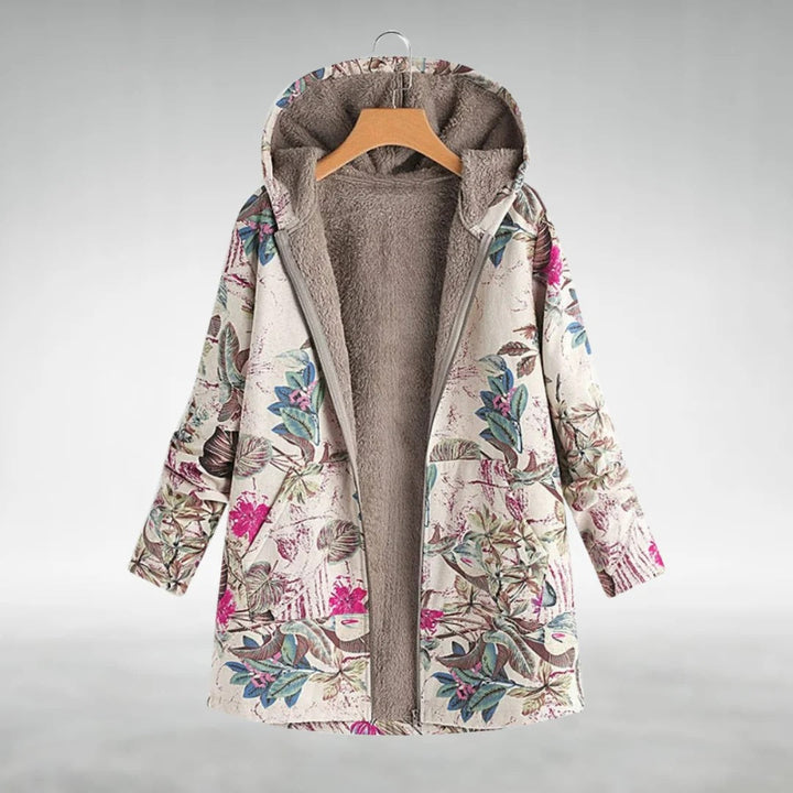Fleural | Fleece Jacket with Floral Pattern