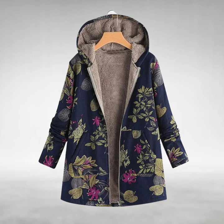 Fleural | Fleece Jacket with Floral Pattern