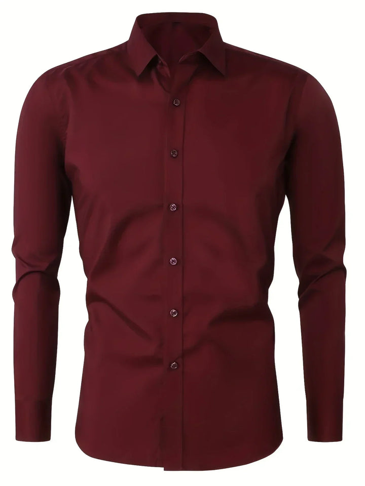 Hunter | Long Sleeve Button-Up Shirt with Refined Design