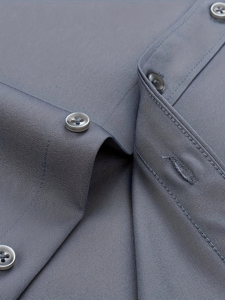 Hunter | Long Sleeve Button-Up Shirt with Refined Design