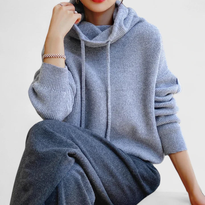 Marie | Knit Hoodie with Soft Texture